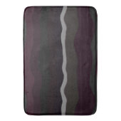 Bourgogne en Olive Wavey Stripes Badmat (Voorkant Verticaal)