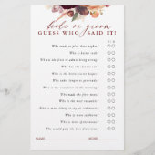 Bourgogne en Oranje Floral Raad Bride of Groom (Voorkant)