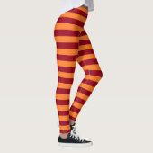 Bourgogne en Oranje strepen Leggings (Rechts)