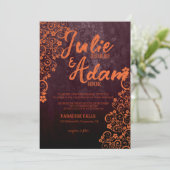 Bourgogne en Oranje uitnodiging tot weddenschappen (Staand voorkant)