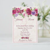 Bourgogne en paarse feestdag kaart (Staand voorkant)