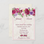 Bourgogne en paarse feestdag kaart (Voorkant / Achterkant)