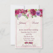 Bourgogne en paarse feestdag kaart (Voorkant)