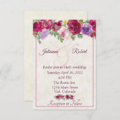 Bourgogne en paarse feestdag kaart (Voorkant / Achterkant)