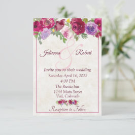 Bourgogne en paarse feestdag kaart