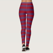 Bourgogne en Paarse strepen Leggings (Achterkant)