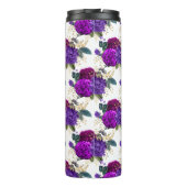 Bourgogne en Pruim Paarse  Bloemen Thermosbeker (Achterkant)