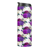 Bourgogne en Pruim Paarse  Bloemen Thermosbeker (Geroteerd rechts)