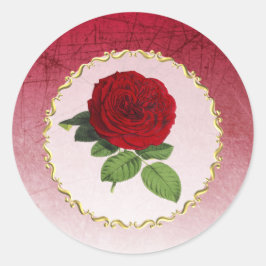Bourgogne en Red Rose Gold Border Stickers