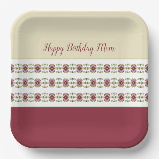 Bourgogne en room papieren bordje (Voorkant)