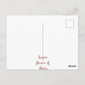 Bourgogne en Roos Floral Wedding Briefkaart (Achterkant)