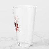 Bourgogne en Roos Floral Wedding Glas (Links)