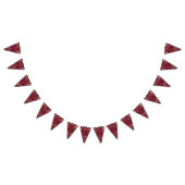 Bourgogne en Roos Gold Confetti Wedding Vlaggetjes (Alle)