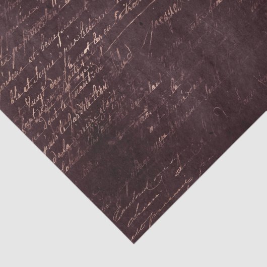 Bourgogne en Roos Gold kalligrafie Tissuepapier (Detail)