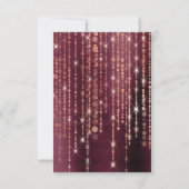 Bourgogne en Roos Gold Sparkle Wedding Kaart (Achterkant)