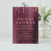 Bourgogne en Roos Gold Vrijgezellenfeest Kaart (Staand voorkant)