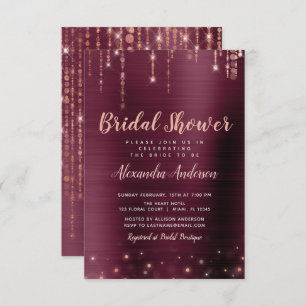 Bourgogne en Roos Gold Vrijgezellenfeest Kaart