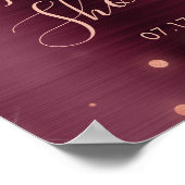 Bourgogne en Roos Gold Vrijgezellenfeest Poster (Hoek)