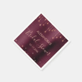 Bourgogne en Roos Gold Vrijgezellenfeest Servet (Hoek)