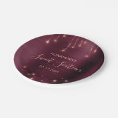 Bourgogne en Roos Goud Sweet Zestien Verjaardag Papieren Bordje (Gekanteld)