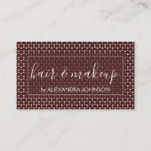 Bourgogne en Roos Gouden Haar en Make-up Visitekaartje (Voorkant)