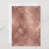 Bourgogne en Roos gouden Herfst Leaf Wedding Kaart (Achterkant)