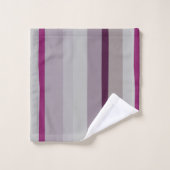 Bourgogne en roze Abstracte strepen Bad Handdoek (Wasdoekje)