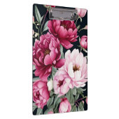 Bourgogne en roze bloemen op zwart klembord (Rechts)