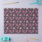Bourgogne en roze bloemen tissuepapier (Craft)