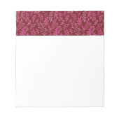 Bourgogne en roze bloemen tropische blad patroon notitieblok (Voorkant)