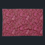 Bourgogne en roze bloemen tropische blad patroon theedoek<br><div class="desc">Leuke Bourgogne en Roze Bloemen Tropisch Eenvoudig en Elegant Bladpatroon. Deze moderne vormgeving is een mooie print voor liefhebbers van natuur.</div>