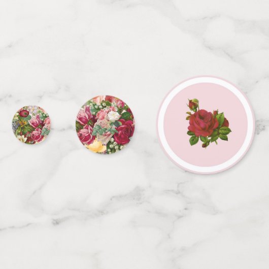 Bourgogne en roze Confetti van het Roos van Flora (Achterkanten)