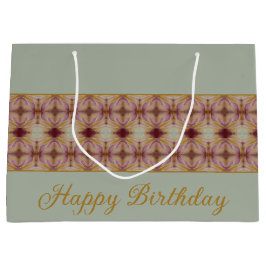 Bourgogne en roze met Blauwgroen Groot Cadeauzakje