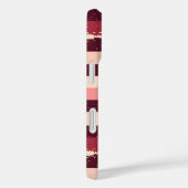 Bourgogne en roze strepen Grunge Case-Mate iPhone Case (Achterkant / Rechts)