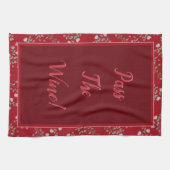 Bourgogne en roze theedoek (Horizontaal)