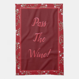 Bourgogne en roze theedoek