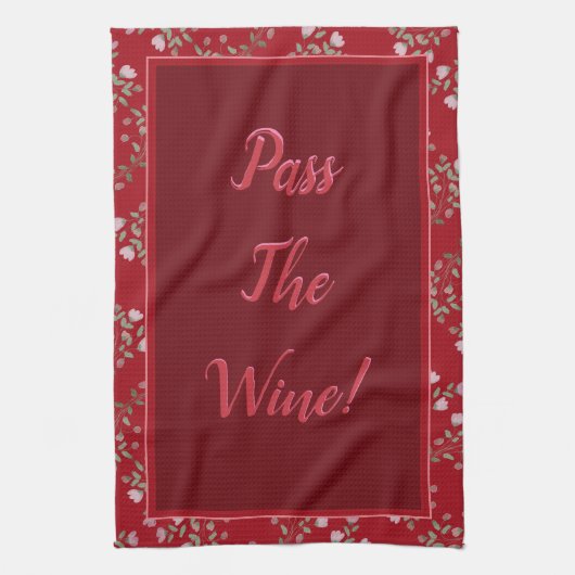 Bourgogne en roze theedoek (Verticaal)