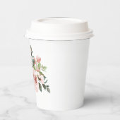  Bourgogne en roze Waterverf bloemen Papieren Bekers (Links)