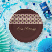 Bourgogne en rozeroze papieren bordje (Feest)