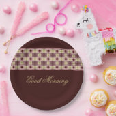 Bourgogne en rozeroze papieren bordje (Feest)