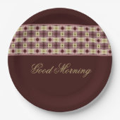 Bourgogne en rozeroze papieren bordje (Voorkant)