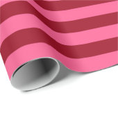 Bourgogne en warmroze strepen cadeaupapier (Rol Hoek)