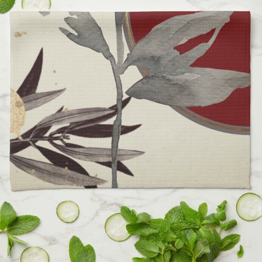 Bourgogne en Waterverf uit Ivoorkust Theedoek (Gevouwen)