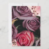 Bourgogne en wazige roze tapijt van Rozen Save The Date (Achterkant)