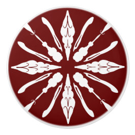 Bourgogne en White Keramische Knop