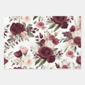 Bourgogne en witte bruiloft inpakpapier (Voorkant 2)