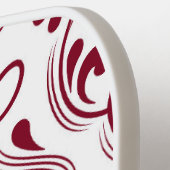 Bourgogne en witte Damask Bloemen Pickleball Paddle (Links Detail)