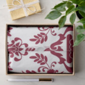 Bourgogne en witte Damask Floral Elegant Decoupage Tissuepapier (Geschenk)