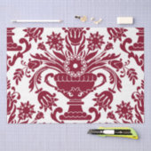 Bourgogne en witte Damask Floral Elegant Decoupage Tissuepapier (Craft)