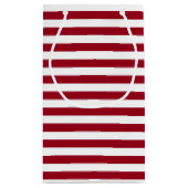 Bourgogne en witte strepen klein cadeauzakje (Achterkant)